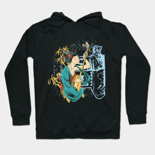 Japanese Geisha Illustration Hoodie